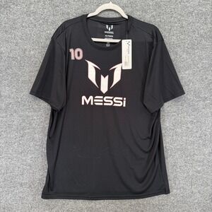 Lionel Messi Shirt Mens XL Black Number 10 Tshirt Soccer Athletic Training NEW